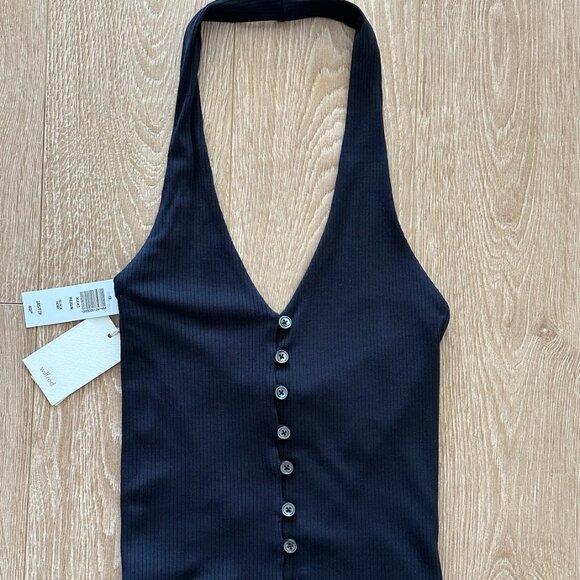 Aritzia Tops - Women's Aritzia Wilfred Reign Button-Up Halter Top - Size XXS